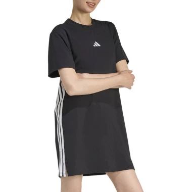 ADIDAS ESSENTIALS 3-STRIPE TEE DRESS BLACK/WHITE