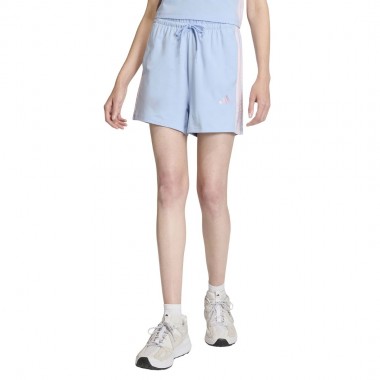 ADIDAS ESSENTIALS 3-STRIPE W COTTON SHORTS GLOBLU/CLPINK
