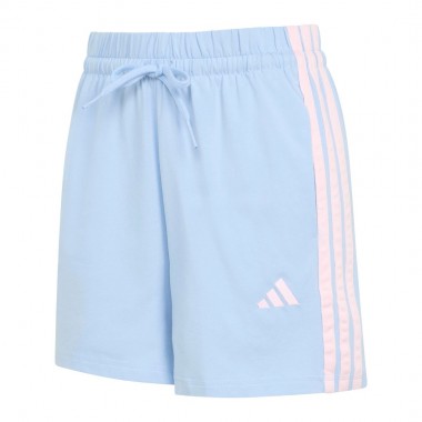ADIDAS ESSENTIALS 3-STRIPE W COTTON SHORTS GLOBLU/CLPINK