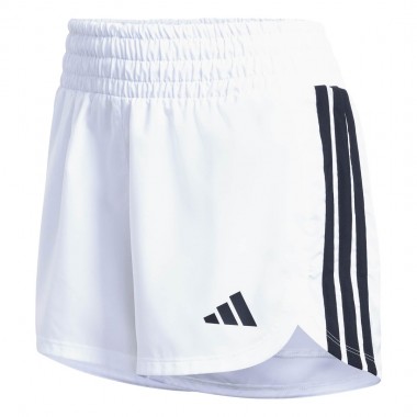 ADIDAS PACER WORKOUT WOVEN HIGH RISE W SHORTS WHITE/BLACK