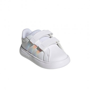 ADIDAS GRAND COURT 3.0 BUB INF SHOES FTWWHT/IRIDES/ALMPNK