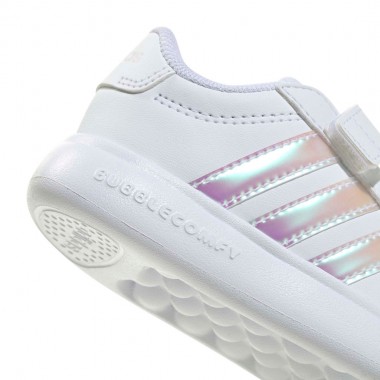 ADIDAS GRAND COURT 3.0 BUB INF SHOES FTWWHT/IRIDES/ALMPNK
