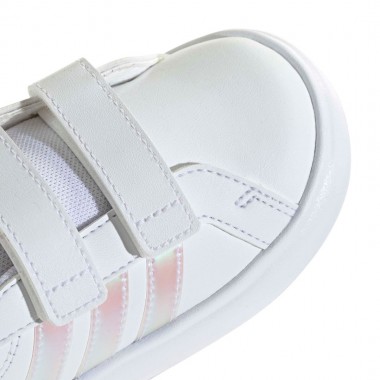 ADIDAS GRAND COURT 3.0 BUB INF SHOES FTWWHT/IRIDES/ALMPNK