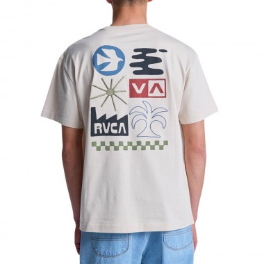 RVCA MIRAGE T-SHIRT MOONBEAM