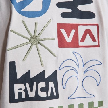 RVCA MIRAGE T-SHIRT MOONBEAM