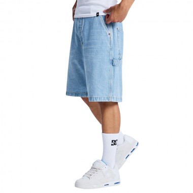 DC BAGGY DENIM CARPENTER SHORTS INDIGO LIGHT
