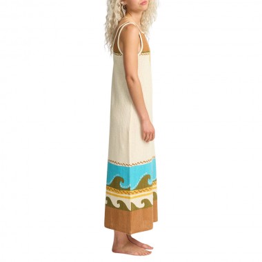 BILLABONG SOLAR BABE MIDI DRESS CARAMEL CAFE