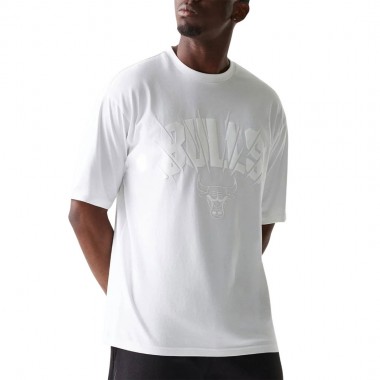 NEW ERA NBA CHICAGO BULLS OVERSIZED T-SHIRT WHITE