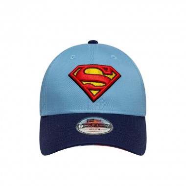 NEW ERA DC SUPERMAN 9FORTY K ADJUSTABLE CAP PASTEL BLUE