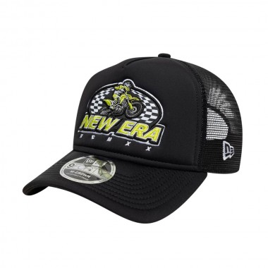 NEW ERA GRAPHIC 9FORTY M-CROWN A-FRAME ADJ TRUCKER CAP BLACK