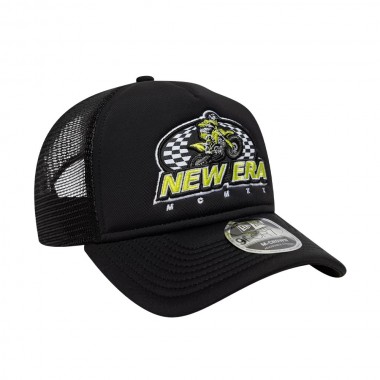 NEW ERA GRAPHIC 9FORTY M-CROWN A-FRAME ADJ TRUCKER CAP BLACK