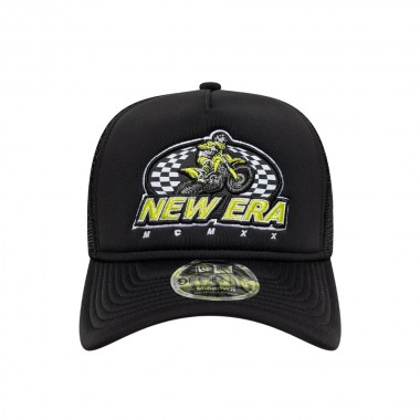 NEW ERA GRAPHIC 9FORTY M-CROWN A-FRAME ADJ TRUCKER CAP BLACK