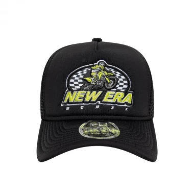 NEW ERA GRAPHIC 9FORTY M-CROWN A-FRAME ADJ TRUCKER CAP BLACK
