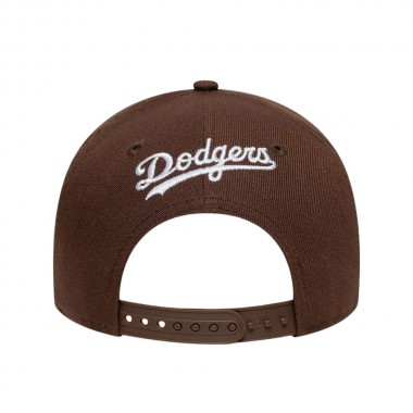 NEW ERA MLB LA DODGERS OUTLINE SCRIPT 9FORTY E-FR ADJ CAP BROWN
