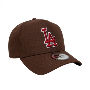 NEW ERA MLB LA DODGERS OUTLINE SCRIPT 9FORTY E-FR ADJ CAP BROWN