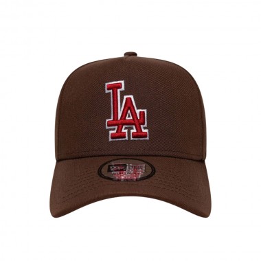 NEW ERA MLB LA DODGERS OUTLINE SCRIPT 9FORTY E-FR ADJ CAP BROWN