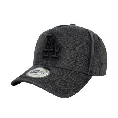 NEW ERA MLB LA DODGERS DENIM 9FORTY E-FRAME ADJ CAP BLACK