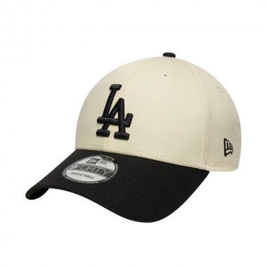 NEW ERA MLB LA DODGERS COLOUR BLOCK 9FORTY ADJ CAP LIGHT BEIGE
