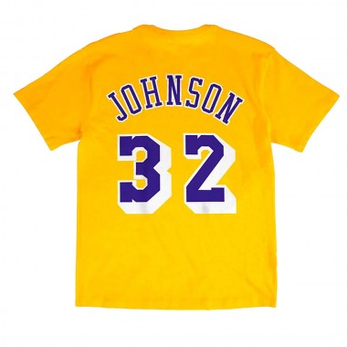 MITCHELL & NESS NBA LOS ANGELES LAKERS MAGIC JOHNSON TEE YELLOW