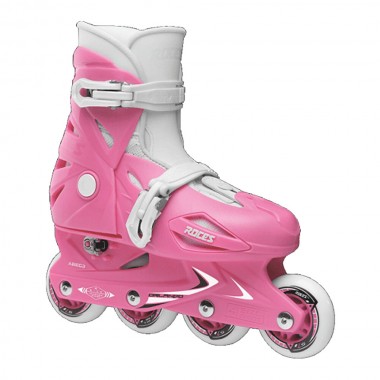 ROCES Orlando III Adjustable Kids Inline Skates - Pink/White