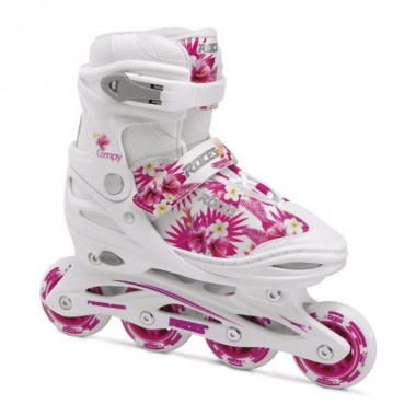 ROCES compy 9.0 girl adjustable inline skates - White/Pink/Violet