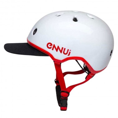 ENNUI Elite White Red Shiny Κράνος με αφαιρούμενο peak (54-59cm)