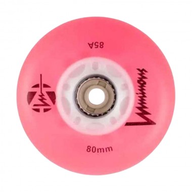 LUMINOUS 80χιλ./85A Ροδάκι Led - Pοζ (4αδα)