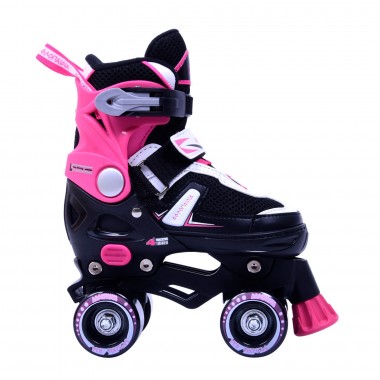 ATHLOPAIDIA Adjustable Quad Skates - Fucshia