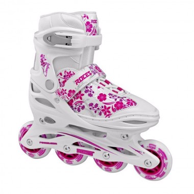 ROCES compy 8.0 girl adjustable inline skates - White/Violet