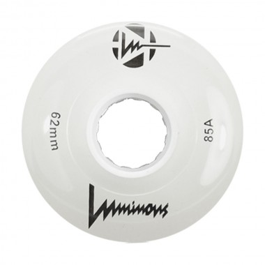 LUMINOUS 62mm/85A Led Wheels - White (4αδα)