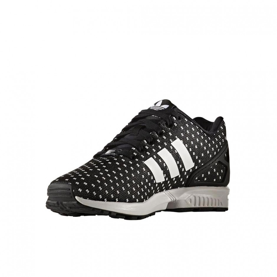 ADIDAS ZX FLUX SHOES CBLACK/FTWWHT/RED