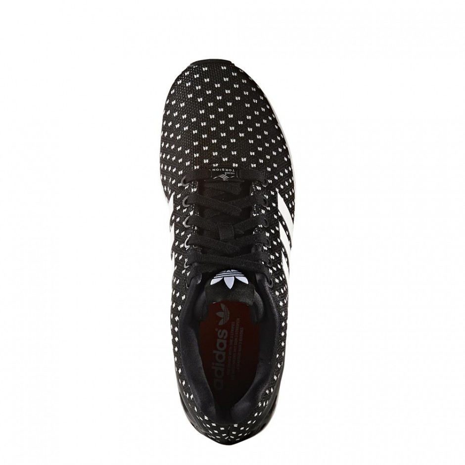 ADIDAS ZX FLUX SHOES CBLACK/FTWWHT/RED