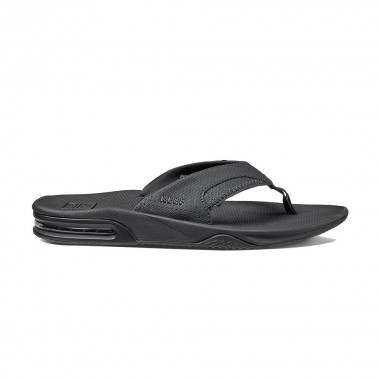 REEF FANNING FLIP FLOPS ALL BLACK