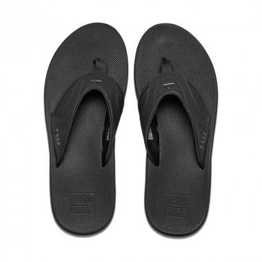REEF FANNING FLIP FLOPS ALL BLACK