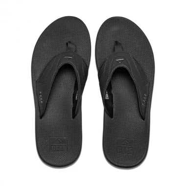 REEF FANNING FLIP FLOPS ALL BLACK