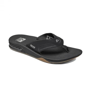 REEF FANNING FLIP FLOPS BLACK/SILVER