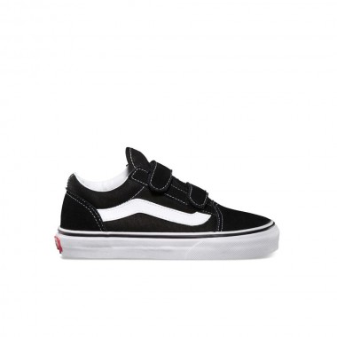 VANS OLD SKOOL V KIDS SHOES BLACK/TRUE WHITE
