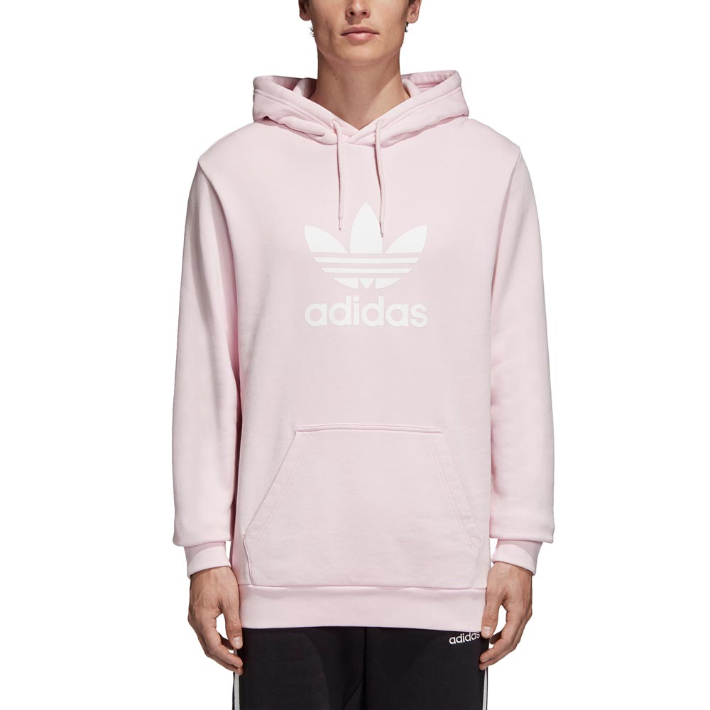 adidas trefoil hoodie clear pink