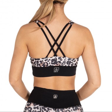UNIT MOMENTUM ENERGY STRAP BRA LEOPARD