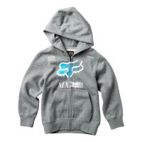 FOX YOUTH BACKDRAFTER ZIP HOODIE HEATHER GRAPHITE