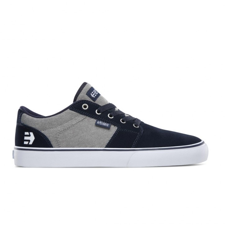 ETNIES BARGE LS SHOES NAVY/GREY/SILVER