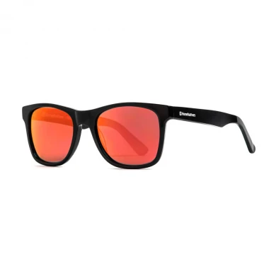 HORSEFEATHERS FOSTER SUNGLASSES GLOSS BLACK/MIRROR RED