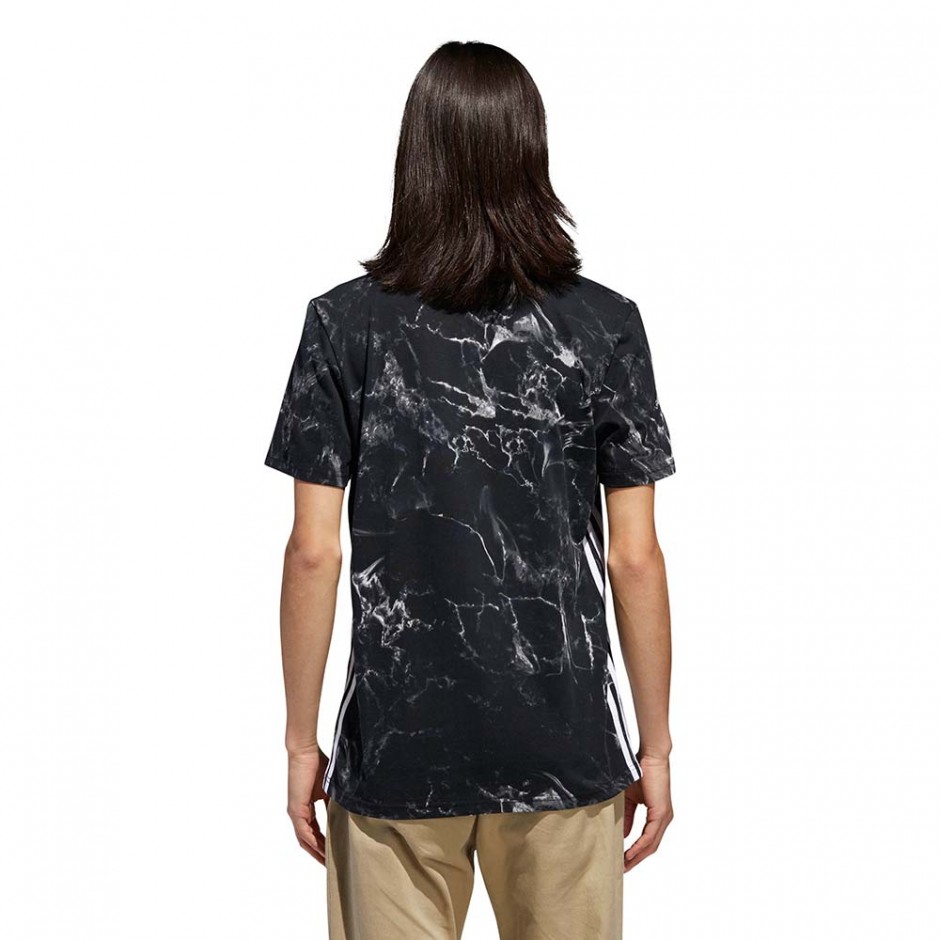 ADIDAS MARBLE STRIPE TEE BLACK/WHITE