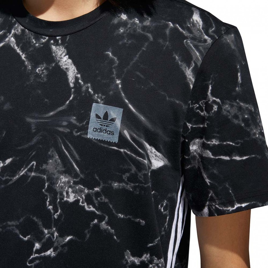 ADIDAS MARBLE STRIPE TEE BLACK/WHITE