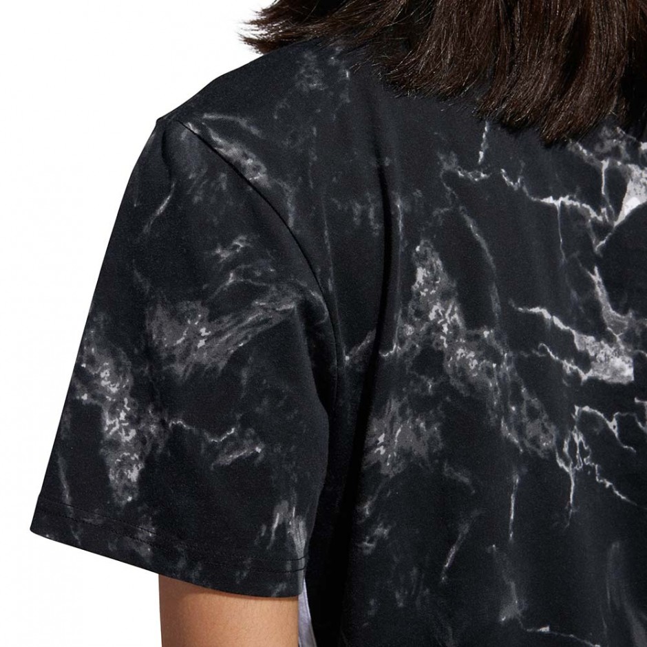 ADIDAS MARBLE STRIPE TEE BLACK/WHITE