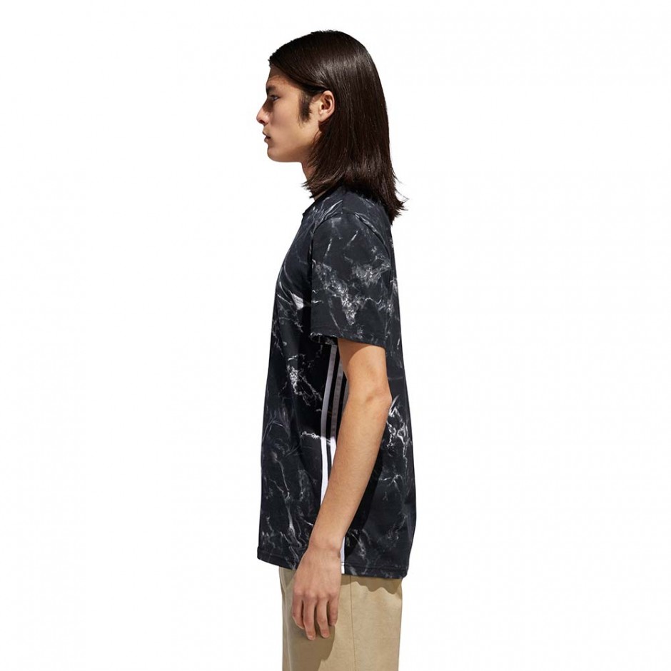 ADIDAS MARBLE STRIPE TEE BLACK/WHITE
