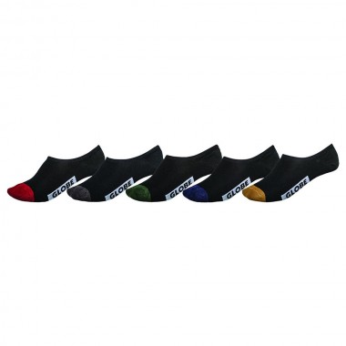 GLOBE DIP INVISIBLE 5PACK SOCKS ASSORTED