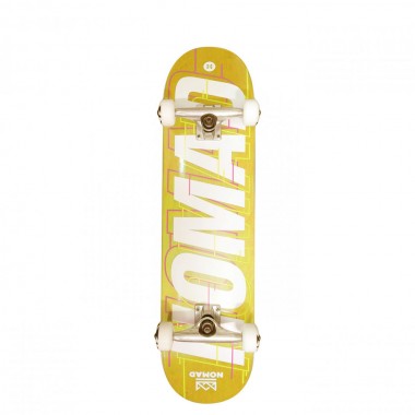 NOMAD GLITCH COMPLETE SKATE YELLOW 8.0