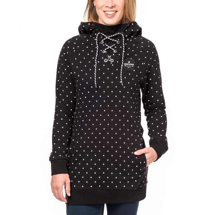HORSEFEATHERS TESSA LONG FIT HOODIE DOTS
