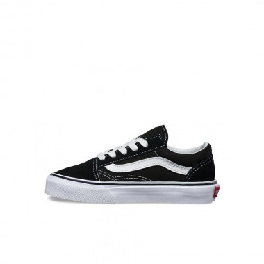 VANS OLD SKOOL KIDS SHOES BLACK/TRUE WHITE